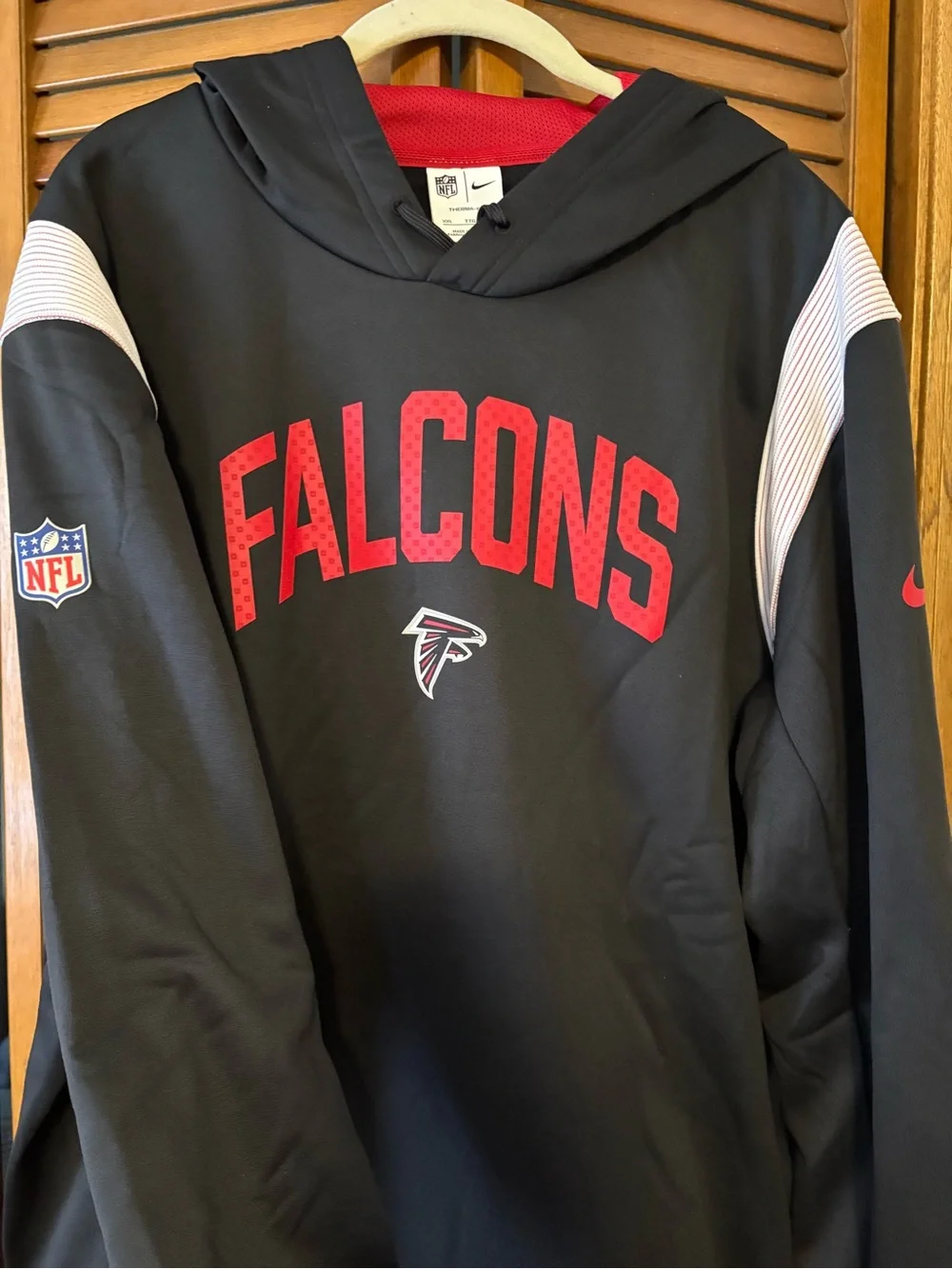 NFL/ Nike Atlanta Falcons On field Black & Red Hooded Sweatshirt
